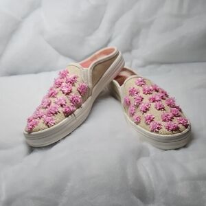 Kate Spade Pink Floral Embellished Mules